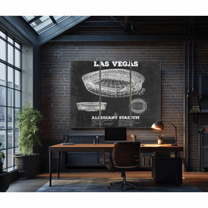 Las Vegas Raiders Allegiant Stadium Vintage Football Print