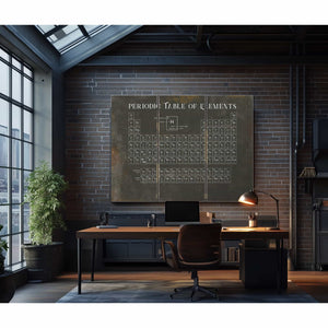 Modern Periodic Table of Elements Science Print - Framed or Unframed Chemistry Art