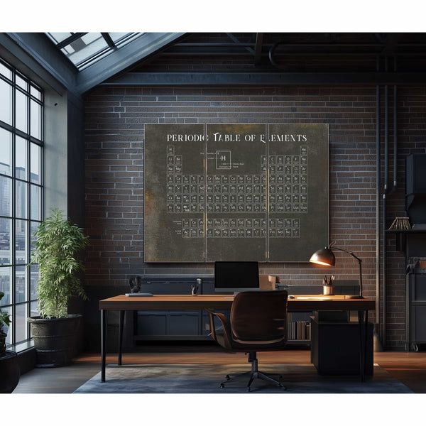 Modern Periodic Table of Elements Science Print - Framed or Unframed Chemistry Art