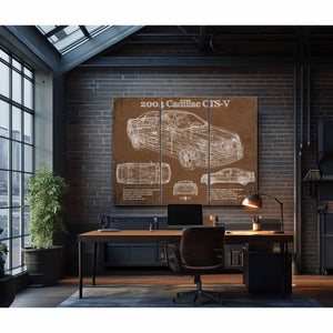 2004 Cadillac CTS-V Vintage Blueprint Auto Print