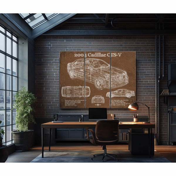 2004 Cadillac CTS-V Vintage Blueprint Auto Print
