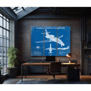 Cessna Citation Longitude Original Blueprint Art