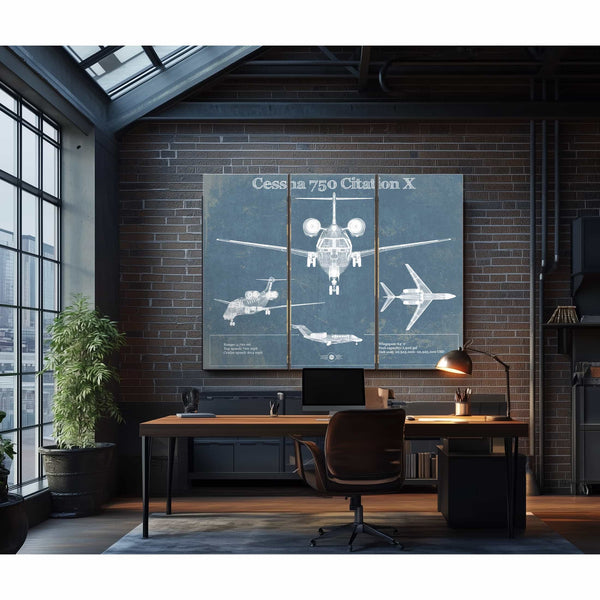 Cessna 750 Citation X Original Blueprint Art