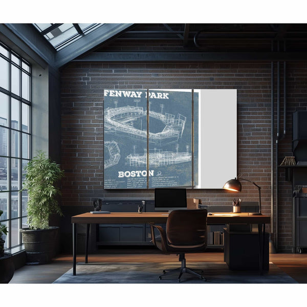 Vintage Boston Red Sox - Fenway Park Baseball Print