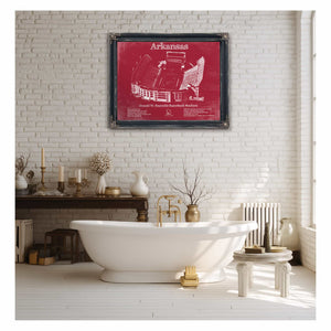 Donald W. Reynolds Razorback Stadium Art - Arkansas Razorbacks Football Art