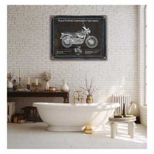Royal Enfield Interceptor 650 2020 Blueprint Motorcycle Patent Print