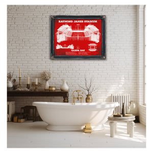 Vintage Tampa Bay Buccaneers Team Color - Raymond James Stadium Print