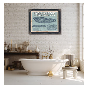 Indianapolis Motor Speedway Blueprint NASCAR Race Track Print