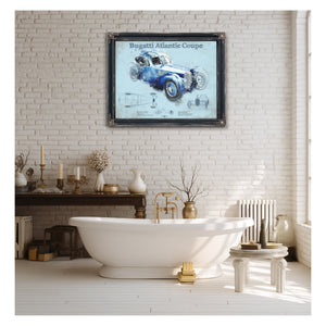 Bugatti Atlantic Coupe Vintage Sports Car Print