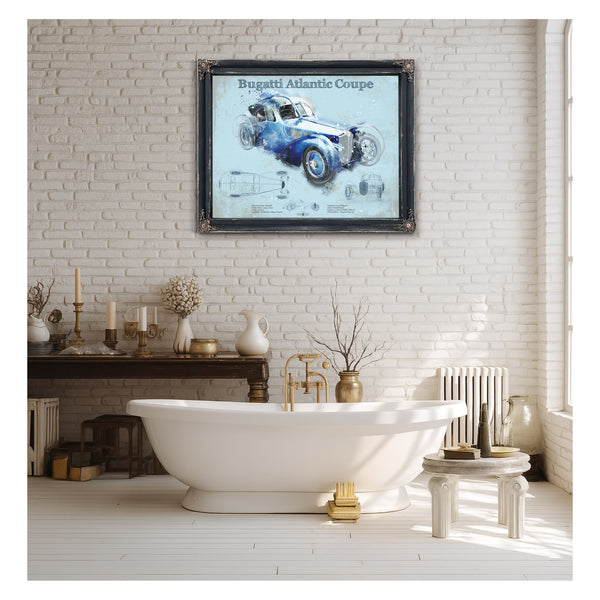 Bugatti Atlantic Coupe Vintage Sports Car Print