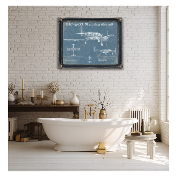 PAC 750XL Skydiving Aircraft Original Blueprint Art