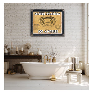 Los Angeles Angels - Angel Stadium Vintage Seating Chart Baseball Print