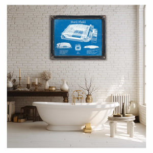 Vintage Detroit Lions Ford Field Vintage Wall Art