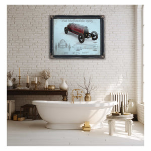 Fiat Mephistopheles Blueprint Vintage Auto Print