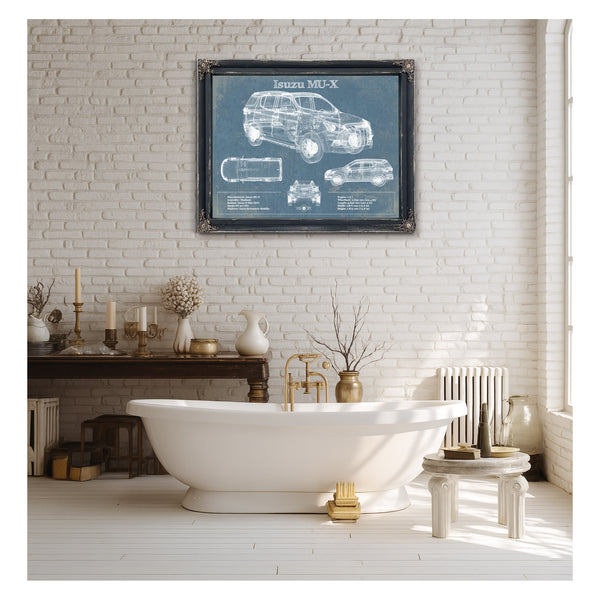Isuzu MU-X Vintage Blueprint Auto Print