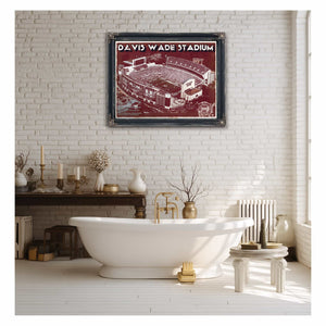 Davis Wade Stadium -  Mississippi State Football Vintage Art Print