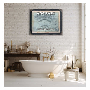 San Francisco Giants - AT&T Park Vintage Baseball Print