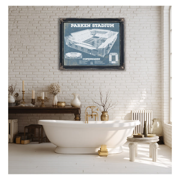 Parken Stadium Copenhagen Football Vintage Soccer Print