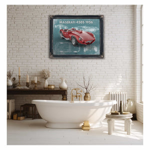 Maserati 450s 1956 Original Vintage Car Blueprint