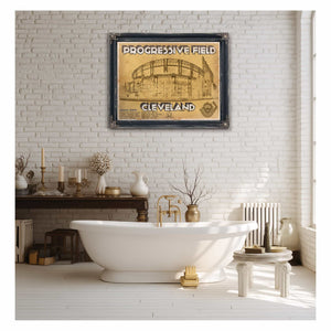 Vintage Cleveland Indians Progressive Field Baseball Print