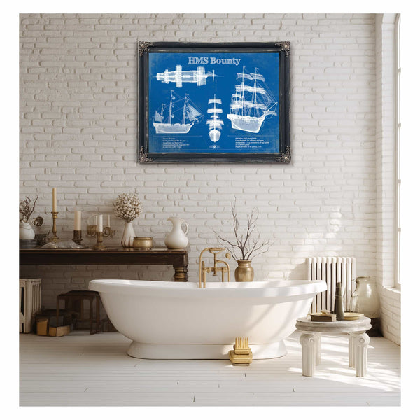 HM Armed Vessel Bounty Blueprint Original Wall Art