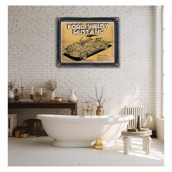 Vintage Ford Shelby Mustang Sports Car Print