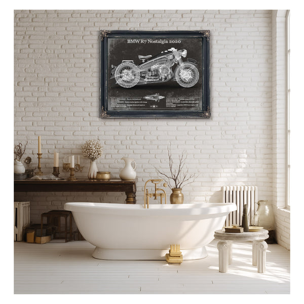 BMW R7 Nostalgia 2020 Blueprint Motorcycle Patent Print