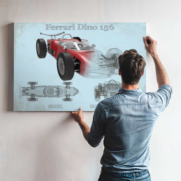 Ferrari Dino 156 F1 Original Blueprint Art