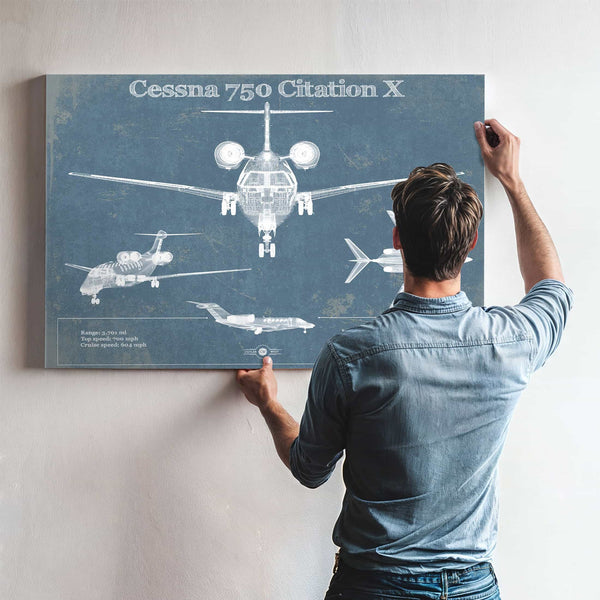 Cessna 750 Citation X Original Blueprint Art