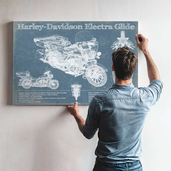 Harley-Davidson FLHTCUI Ultra Classic Electra Glide Vintage Motorcycle Patent Print