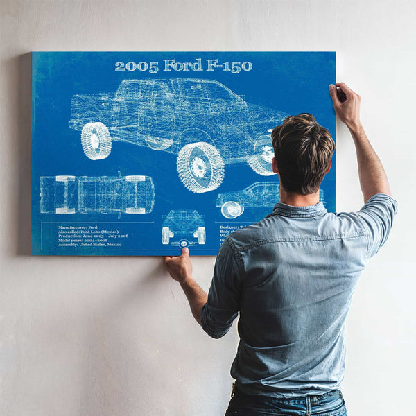 2005 Ford F-150 Vintage Blueprint Auto Print