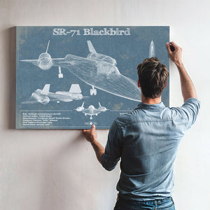 SR-71 Blackbird Black Version - Aircraft Original Military Wall Art