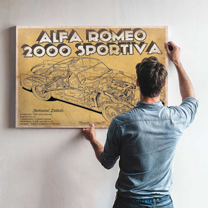 Vintage Alfa Romeo 2000 Sportiva Sports Car Print
