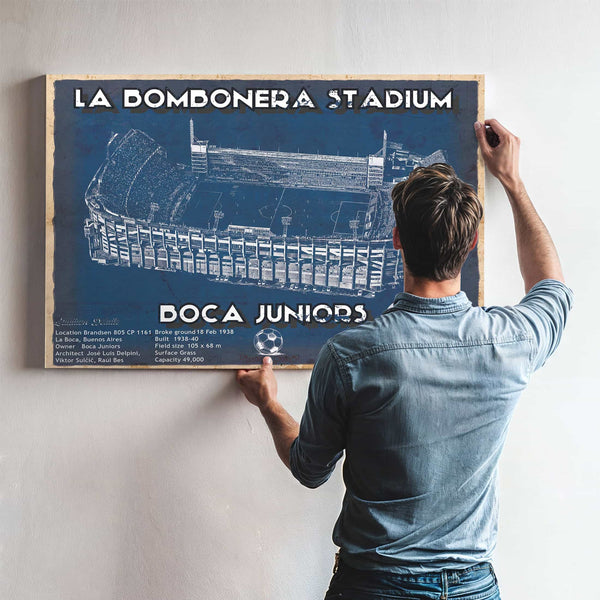Boca Juniors F.C - La Bombonera Stadium Soccer Print