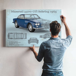 Maserati 3500 Gti Sebring Vintage Car Blueprint