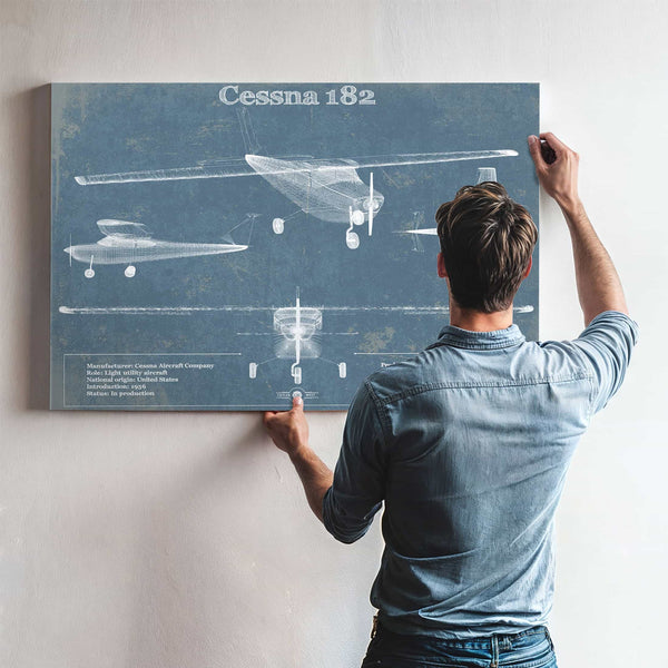 Cessna 182 Original Blueprint Art