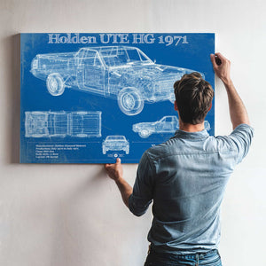 1971 Holden HG Belmont ute Vintage Auto Print