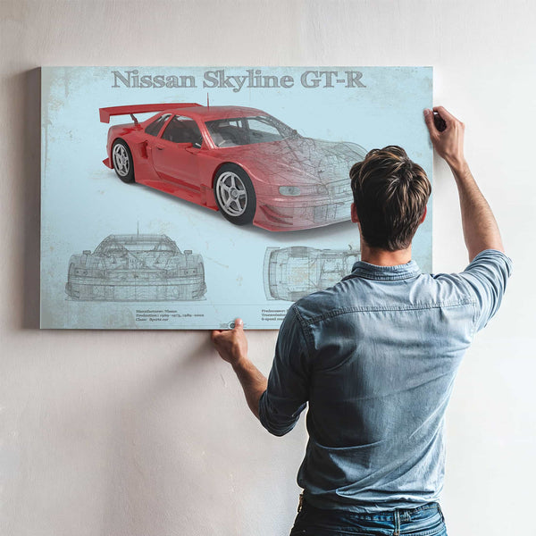 Nissan Skyline GT R Original Blueprint Art