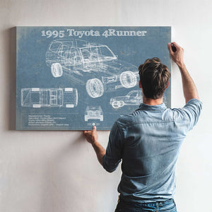 1995 Toyota 4Runner Vintage Blueprint Auto Print