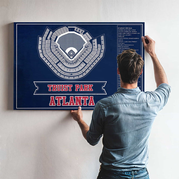 Turner Field - Atlanta Braves MLB Vintage Baseball Print