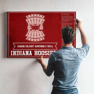 Simon Skjodt Assembly Hall Indiana Hoosiers Team Color NCAA Vintage Print