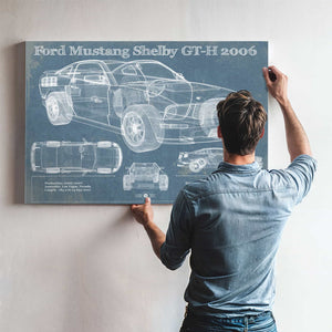 Ford Mustang Shelby GT-H 2006 Original Blueprint Art