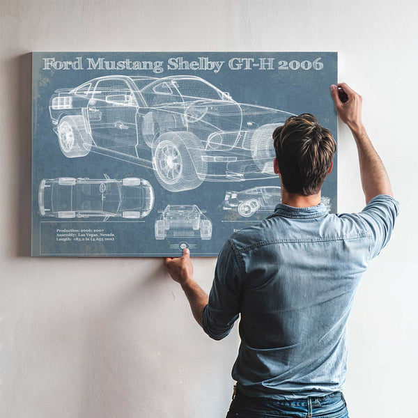 Ford Mustang Shelby GT-H 2006 Original Blueprint Art