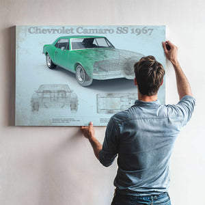1967 Camaro SS 1967 Original Vintage Car Print