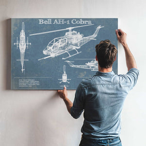 Bell AH-1 HueyCobra/Cobra Vintage Original Blueprint Military Print