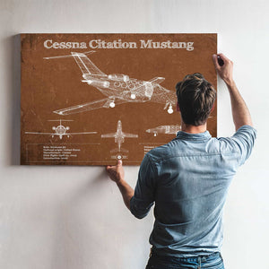 Cessna Citation Mustang Original Blueprint Art