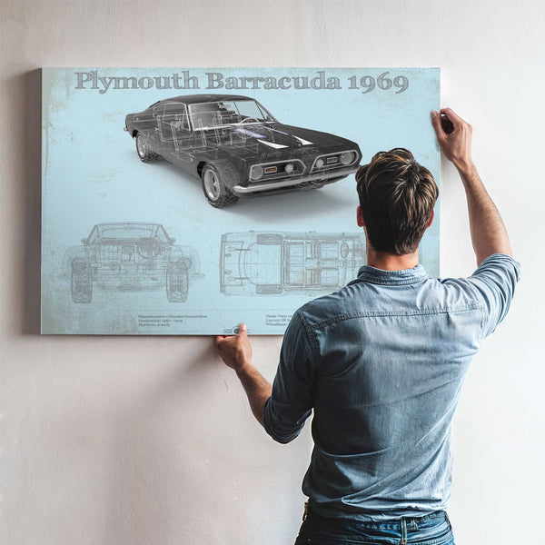 Plymouth Barracuda Original Blueprint Art