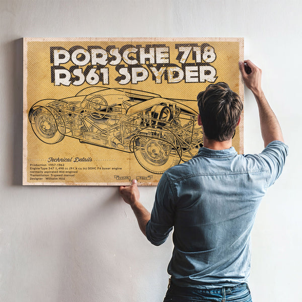 Porsche 718 Spyder Racing Sports Car Print