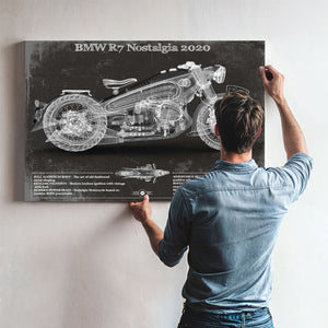 BMW R7 Nostalgia 2020 Blueprint Motorcycle Patent Print