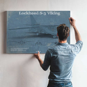 Lockheed S-3 Viking Aircraft Patent Blueprint Original Design Wall Art
